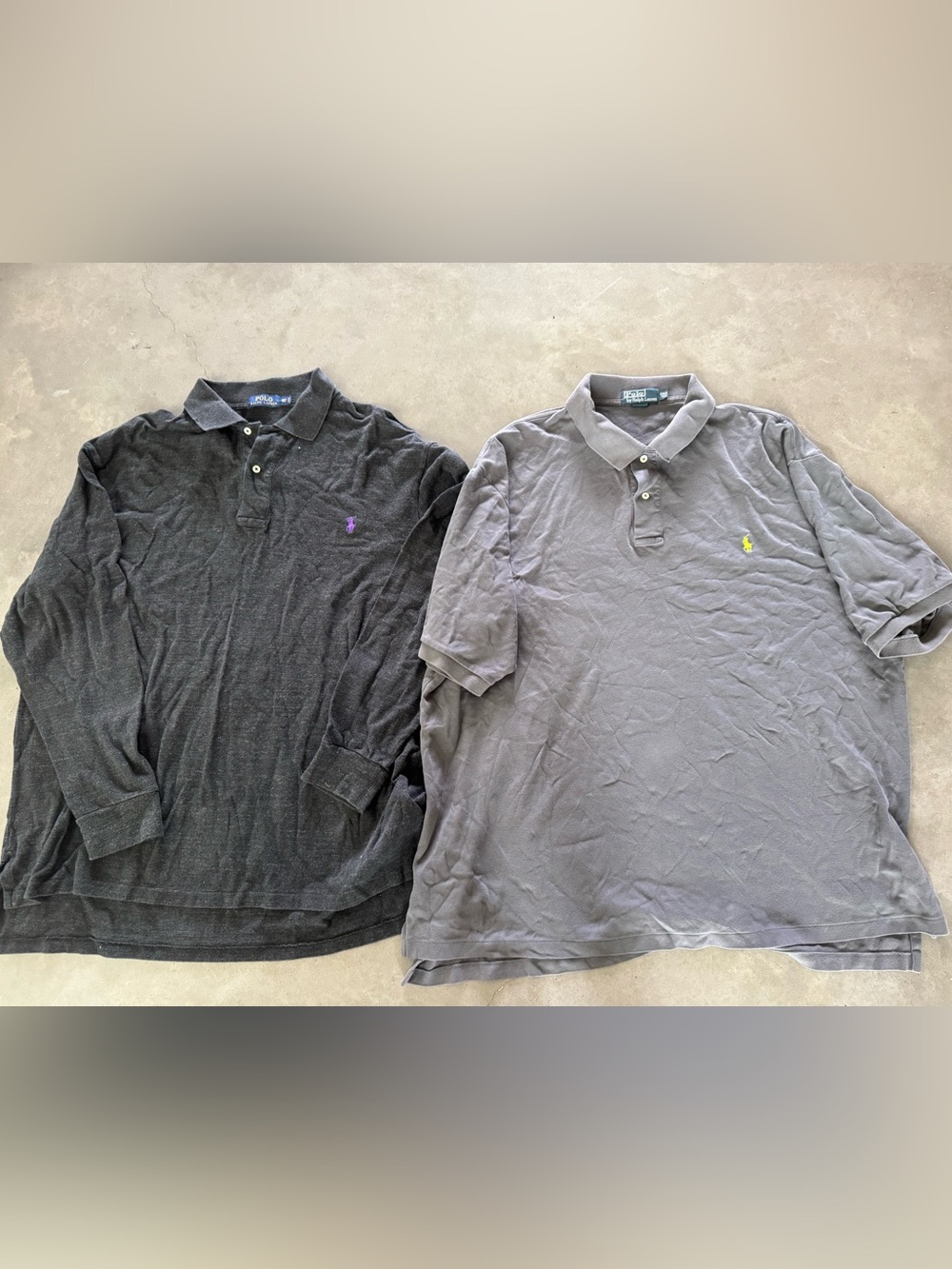 Polo by Ralph Lauren Gray and Black Men's Polo Pair